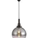 Angela 1 Light Pendant E27 With 30cm Globe Glass, Black Chrome/Matt Black/Smoked/Clear additional 3
