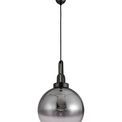 Angela 1 Light Pendant E27 With 30cm Globe Glass, Black Chrome/Matt Black/Smoked/Clear additional 4