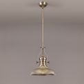 Lucinda 1 Light Pendant E27 With 30cm Round Glass Shade, Antique Brass/Smoked additional 1