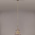 Lucinda 1 Light Pendant E27 With 30cm Round Glass Shade, Antique Brass/Smoked additional 4