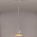 Lucinda 1 Light Pendant E27 With 30cm Round Glass Shade, Polished Nickel/Amber additional 4