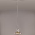 Lucinda 1 Light Pendant E27 With 30cm Round Glass Shade, Polished Nickel/Smoked additional 3