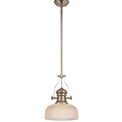 Lucinda 1 Light Pendant E27 With 26.5cm Prismatic Glass Shade, Polished Nickel/Clear additional 5