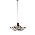 Olivia 1 Light Pendant E27 With 35cm Tiffany Shade, Amber/Cream/Clear Crystal/Black additional 4
