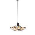 Olivia 1 Light Pendant E27 With 35cm Tiffany Shade, Amber/Cream/Clear Crystal/Black additional 3