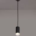 Sienna 1 Light 11cm Pendant Light GU10, Sand Black/Acrylic Ring additional 1