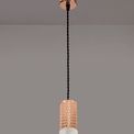 Sienna 1 Light 11cm Pendant Light GU10, Rose Gold/Acrylic Ring additional 1