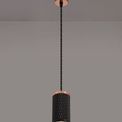 Sienna 1 Light 11cm Pendant Light GU10, Rose Gold/Sand Black additional 1