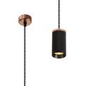 Sienna 1 Light 11cm Pendant Light GU10, Rose Gold/Sand Black additional 5