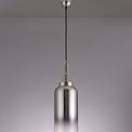 Angela 1 Light Pendant E27 With 16cm Cylinder Glass, Polished Nickel/Matt Black/Smoked/Clear additional 3