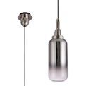 Angela 1 Light Pendant E27 With 16cm Cylinder Glass, Polished Nickel/Matt Black/Smoked/Clear additional 4