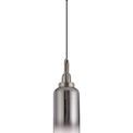 Angela 1 Light Pendant E27 With 16cm Cylinder Glass, Polished Nickel/Matt Black/Smoked/Clear additional 6