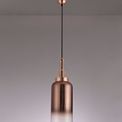Angela 1 Light Pendant E27 With 16cm Cylinder Glass, Copper/Matt Black/Clear additional 2
