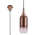 Angela 1 Light Pendant E27 With 16cm Cylinder Glass, Copper/Matt Black/Clear additional 5