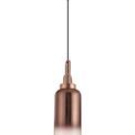 Angela 1 Light Pendant E27 With 16cm Cylinder Glass, Copper/Matt Black/Clear additional 4