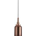 Angela 1 Light Pendant E27 With 16cm Cylinder Glass, Copper/Matt Black/Clear additional 7