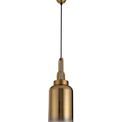 Angela 1 Light Pendant E27 With 16cm Cylinder Glass, Brass Gold/Matt Black/Clear additional 7