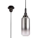 Angela 1 Light Pendant E27 With 16cm Cylinder Glass, Black Chrome/Matt Black/Smoked/Clear additional 4