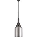 Angela 1 Light Pendant E27 With 16cm Cylinder Glass, Black Chrome/Matt Black/Smoked/Clear additional 7