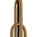 Angela 1 Light Pendant E27 With 20cm Tubular Ribbed Glass, Smoked Brass Gold/Matt Black additional 7