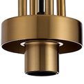 Angela 1 Light Pendant E27 With 20cm Tubular Ribbed Glass, Smoked Brass Gold/Matt Black additional 8