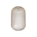 Angela 1 Light Pendant E27 With 20cm Tubular Ribbed Glass, Champagne Brass Gold/Matt Black additional 10