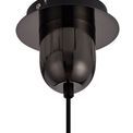 Angela 1 Light Pendant E27 With 20cm Tubular Ribbed Glass, Opal Black Chrome/Matt Black additional 6