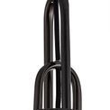 Angela 1 Light Pendant E27 With 20cm Tubular Ribbed Glass, Smoked Black Chrome/Matt Black additional 8