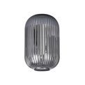 Angela 1 Light Pendant E27 20cm Tubular Ribbed Glass, Smoked Antique Silver/Black additional 11