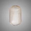 Angela 1 Light Pendant E27 20cm Tubular Ribbed Glass, Champagne Antique Silver/Black additional 9