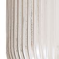 Angela 1 Light Pendant E27 20cm Tubular Ribbed Glass, Champagne Antique Silver/Black additional 12
