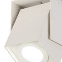 Diana Adjustable Square Spotlight, 1 Light GU10, Sand White, Cut Out: 62mm additional 5