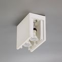 Ivy Rectangular Ceiling, 2 x GU10 (Max 25W), White Paintable Gypsum additional 2