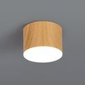 Petra Spotlight 10.5cm Round 1 x 10W LED, 3000K, 700lm, Pine Wood, additional 3