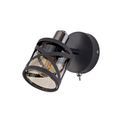 Naomi 1 Light Switched Spotlight E14, Matt Grey/Polished Chrome/Cognac additional 4