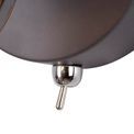 Naomi 1 Light Switched Spotlight E14, Matt Grey/Polished Chrome/Cognac additional 7