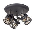 Naomi Matt Grey/Polished Chrome/Cognac Spotlight Round Light (3 E14) additional 4