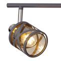 Naomi 4 Linear Spotlight E14, Matt Grey/Polished Chrome/Cognac Bar Light additional 6