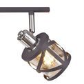 Naomi 4 Linear Spotlight E14, Matt Grey/Polished Chrome/Cognac Bar Light additional 5