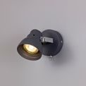 Tatum Adjustable Switched Spotlight, 1 x GU10 (Max 10W LED), Matt Grey/Polished Chrome additional 1