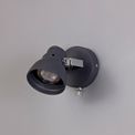 Tatum Adjustable Switched Spotlight, 1 x GU10 (Max 10W LED), Matt Grey/Polished Chrome additional 2