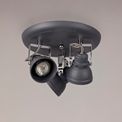 Tatum Adjustable Round Spotlight, 3 x GU10 (Max 10W LED), Matt Grey/Polished Chrome additional 2
