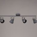 Tatum Adjustable Linear Bar Spotlight, 4 x GU10 (Max 10W LED), Matt Grey/Polished Chrome additional 2