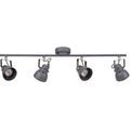 Tatum Adjustable Linear Bar Spotlight, 4 x GU10 (Max 10W LED), Matt Grey/Polished Chrome additional 4