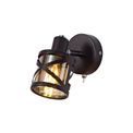 Naomi 1 Light Switched Spotlight E14, Oiled Bronze/Polished Chrome/Amber additional 3