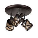 Naomi 3 Light Round Spotlight E14, Oiled Bronze/Polished Chrome/Amber additional 4