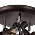 Naomi 3 Light Round Spotlight E14, Oiled Bronze/Polished Chrome/Amber additional 8