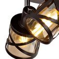 Naomi 3 Light Round Spotlight E14, Oiled Bronze/Polished Chrome/Amber additional 5