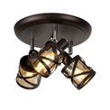Naomi 3 Light Round Spotlight E14, Oiled Bronze/Polished Chrome/Amber additional 3