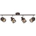 Naomi 4 Light Linear Bar Spotlight E14, Oiled Bronze/Polished Chrome/Amber additional 4